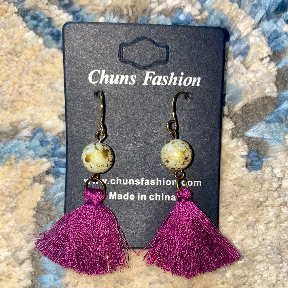 Chuns Fashion Purple Tassel Earrings